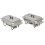 Set calentador de comida para buffet 2 piezas acero inoxidable de vidaXL, Escalfadores - Ref: Foro24-50528, Precio: 121,41 €,...