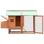 Gallinero madera maciza pino y abeto 170x81x110 cm de vidaXL, Jaulas y habitáculos para animales pequeños - Ref: Foro24-17064...