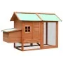 Gallinero madera maciza pino y abeto 170x81x110 cm de vidaXL, Jaulas y habitáculos para animales pequeños - Ref: Foro24-17064...