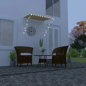 Toldo retráctil con LED amarillo y blanco 150x150 cm de vidaXL, Toldos - Ref: Foro24-145908, Precio: 42,41 €, Descuento: %