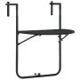 Mesa balcón colgante plástico aspecto ratán negro 60x64x83,5 cm de vidaXL, Mesas de jardín - Ref: Foro24-47894, Precio: 42,33...