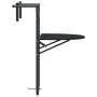 Mesa balcón colgante plástico aspecto ratán negro 60x64x83,5 cm de vidaXL, Mesas de jardín - Ref: Foro24-47894, Precio: 42,33...