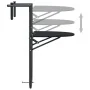 Mesa balcón colgante plástico aspecto ratán negro 60x64x83,5 cm de vidaXL, Mesas de jardín - Ref: Foro24-47894, Precio: 42,33...