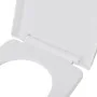 Quadratischer, weißer Toilettensitz mit Absenkautomatik und Schnellverschluss von vidaXL, Toiletten- und Bidetsitze - Ref: Fo...