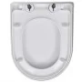 Quadratischer, weißer Toilettensitz mit Absenkautomatik und Schnellverschluss von vidaXL, Toiletten- und Bidetsitze - Ref: Fo...