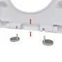 Quadratischer, weißer Toilettensitz mit Absenkautomatik und Schnellverschluss von vidaXL, Toiletten- und Bidetsitze - Ref: Fo...