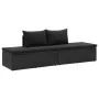 Tumbona con cojines ratán sintético negro de vidaXL, Tumbonas - Ref: Foro24-46224, Precio: 206,55 €, Descuento: %