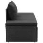 Tumbona con cojines ratán sintético negro de vidaXL, Tumbonas - Ref: Foro24-46224, Precio: 206,55 €, Descuento: %