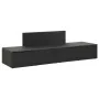 Tumbona con cojines ratán sintético negro de vidaXL, Tumbonas - Ref: Foro24-46224, Precio: 206,55 €, Descuento: %