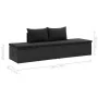 Tumbona con cojines ratán sintético negro de vidaXL, Tumbonas - Ref: Foro24-46224, Precio: 206,55 €, Descuento: %
