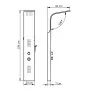 Columna panel de ducha aluminio blanco 20x44x130 cm de vidaXL, Boquillas de chorro para bañeras y duchas - Ref: Foro24-142995...