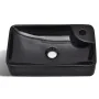 Lavabo de cerámica con agujero para grifo negro de vidaXL, Lavabos - Ref: Foro24-141935, Precio: 74,68 €, Descuento: %