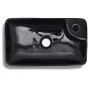 Lavabo de cerámica con agujero para grifo negro de vidaXL, Lavabos - Ref: Foro24-141935, Precio: 74,68 €, Descuento: %