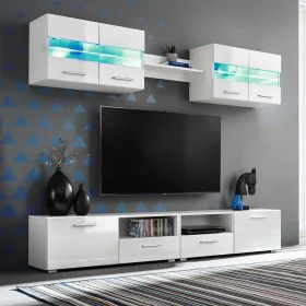 TV-Wohnzimmerschrank mit strahlend weißen LED-Leuchten, 5-teilig von vidaXL, TV-Möbel - Ref: Foro24-246027, Preis: 358,99 €, ...