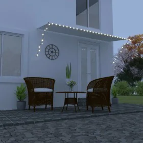 Toldo retráctil con LED color crema 400x150 cm de vidaXL, Toldos - Ref: Foro24-145927, Precio: 68,26 €, Descuento: %