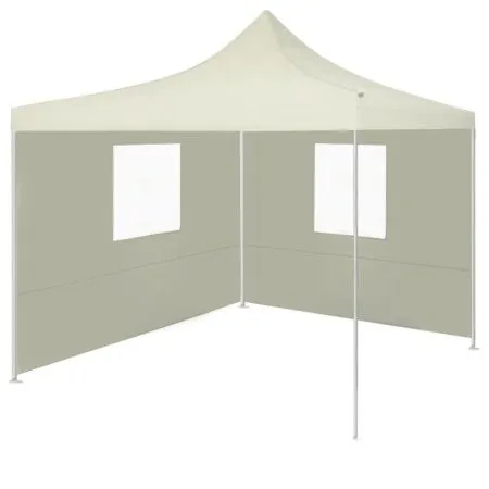 Carpa plegable profesional con 2 paredes acero color crema 2x2m de vidaXL, Carpas y cenadores - Ref: Foro24-48881, Precio: 96...