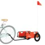 Fahrradanhänger aus Eisen und orangefarbenem Oxford-Stoff von vidaXL, Fahrradanhänger - Ref: Foro24-94159, Preis: 77,63 €, Ra...