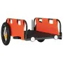 Fahrradanhänger aus Eisen und orangefarbenem Oxford-Stoff von vidaXL, Fahrradanhänger - Ref: Foro24-94159, Preis: 77,63 €, Ra...