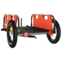 Fahrradanhänger aus Eisen und orangefarbenem Oxford-Stoff von vidaXL, Fahrradanhänger - Ref: Foro24-94159, Preis: 77,63 €, Ra...