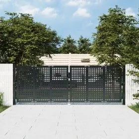 Puerta de jardín acero gris antracita 300x125 cm de vidaXL, Puertas de jardín - Ref: Foro24-154565, Precio: 372,86 €, Descuen...
