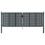 Puerta de jardín acero gris antracita 300x125 cm de vidaXL, Puertas de jardín - Ref: Foro24-154565, Precio: 372,86 €, Descuen...