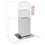 Campana extractora de techo 90 cm acero inoxidable 756 m³/h LED de vidaXL, Extractores - Ref: Foro24-50664, Precio: 295,85 €,...