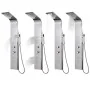 Sistema de panel de ducha acero inoxidable curvo de vidaXL, Boquillas de chorro para bañeras y duchas - Ref: Foro24-142370, P...