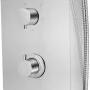 Sistema de panel de ducha acero inoxidable curvo de vidaXL, Boquillas de chorro para bañeras y duchas - Ref: Foro24-142370, P...