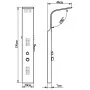 Sistema de panel de ducha acero inoxidable curvo de vidaXL, Boquillas de chorro para bañeras y duchas - Ref: Foro24-142370, P...