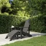 Silla de jardín Adirondack con reposapiés HDPE antracita de vidaXL, Sillas de jardín - Ref: Foro24-318646, Precio: 206,75 €, ...