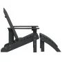 Silla de jardín Adirondack con reposapiés HDPE antracita de vidaXL, Sillas de jardín - Ref: Foro24-318646, Precio: 206,75 €, ...