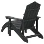 Silla de jardín Adirondack con reposapiés HDPE antracita de vidaXL, Sillas de jardín - Ref: Foro24-318646, Precio: 206,75 €, ...