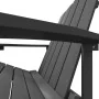 Silla de jardín Adirondack con reposapiés HDPE antracita de vidaXL, Sillas de jardín - Ref: Foro24-318646, Precio: 206,75 €, ...