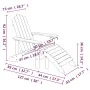 Silla de jardín Adirondack con reposapiés HDPE antracita de vidaXL, Sillas de jardín - Ref: Foro24-318646, Precio: 206,75 €, ...