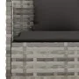 Sofá de jardín en forma de L con cojines ratán sintético gris de vidaXL, Sofás de exterior - Ref: Foro24-362337, Precio: 257,...