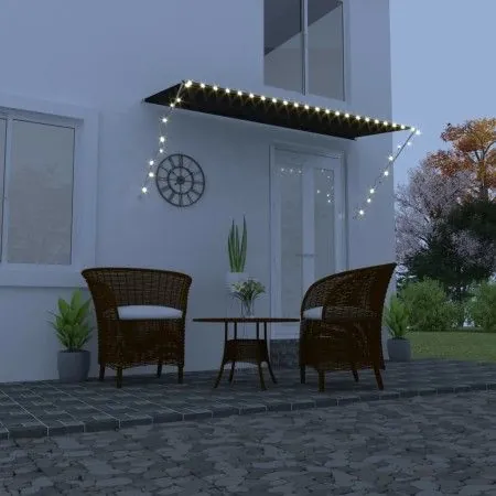 Toldo retráctil con LED gris antracita 300x150 cm de vidaXL, Toldos - Ref: Foro24-145918, Precio: 58,07 €, Descuento: %