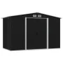 Caseta de jardín de acero gris antracita 257x205x178 cm de vidaXL, Cobertizos - Ref: Foro24-47030, Precio: 337,49 €, Descuent...