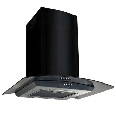 Campana extractora pared 60 cm acero inoxidable 756 m³/h negro de vidaXL, Extractores - Ref: Foro24-50707, Precio: 155,27 €, ...