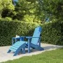 Silla de jardín Adirondack con reposapiés HDPE azul agua de vidaXL, Sillas de jardín - Ref: Foro24-318648, Precio: 207,20 €, ...