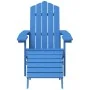 Silla de jardín Adirondack con reposapiés HDPE azul agua de vidaXL, Sillas de jardín - Ref: Foro24-318648, Precio: 207,20 €, ...