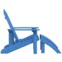 Silla de jardín Adirondack con reposapiés HDPE azul agua de vidaXL, Sillas de jardín - Ref: Foro24-318648, Precio: 207,20 €, ...