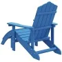 Silla de jardín Adirondack con reposapiés HDPE azul agua de vidaXL, Sillas de jardín - Ref: Foro24-318648, Precio: 207,20 €, ...