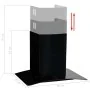 Campana extractora pared 60 cm acero inoxidable 756 m³/h negro de vidaXL, Extractores - Ref: Foro24-50707, Precio: 155,27 €, ...