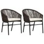 Sillas de jardín 2 unidades ratán sintético marrón de vidaXL, Sillas de jardín - Ref: Foro24-48136, Precio: 166,94 €, Descuen...