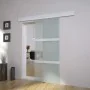 Puerta corredera de cristal y aluminio 178 cm plateado de vidaXL, Puertas - Ref: Foro24-60266, Precio: 277,82 €, Descuento: %