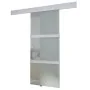 Puerta corredera de cristal y aluminio 178 cm plateado de vidaXL, Puertas - Ref: Foro24-60266, Precio: 277,82 €, Descuento: %
