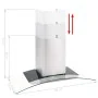 Campana extractora de pared 90 cm acero inoxidable 756 m³/h LED de vidaXL, Extractores - Ref: Foro24-50666, Precio: 218,60 €,...
