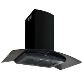 Campana extractora pared 90 cm acero inoxidable 756 m³/h negro de vidaXL, Extractores - Ref: Foro24-50706, Precio: 208,02 €, ...