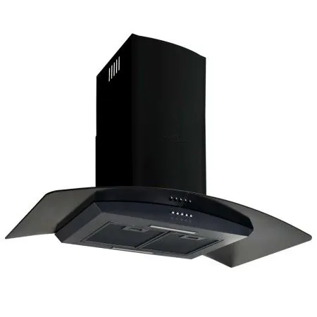 Campana extractora pared 90 cm acero inoxidable 756 m³/h negro de vidaXL, Extractores - Ref: Foro24-50706, Precio: 208,02 €, ...