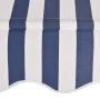 Toldo manual retráctil 150 cm azul y blanco a rayas de vidaXL, Toldos - Ref: Foro24-43219, Precio: 63,27 €, Descuento: %
